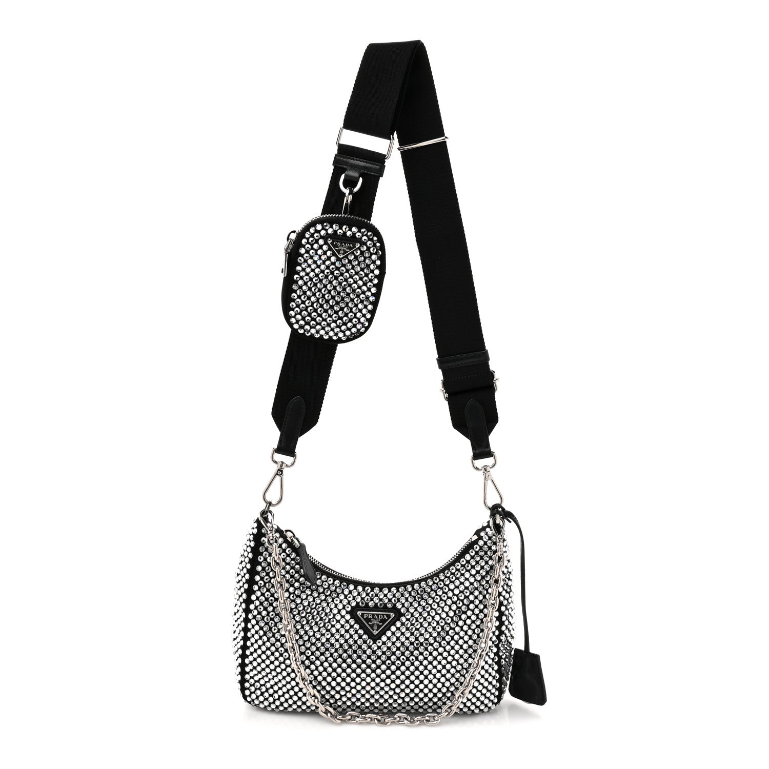 Prada Satin Crystal Re-Edition 2005 Shoulder Bag Cristal 1 of 9