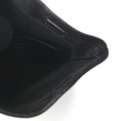 Saint Laurent Suede Monogram West Hollywood Clutch Black 5 of 6