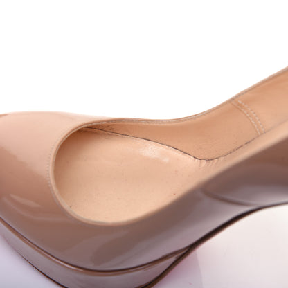 Christian Louboutin Patent Bianca 140 Pumps 37.5 Nude 12 of 13