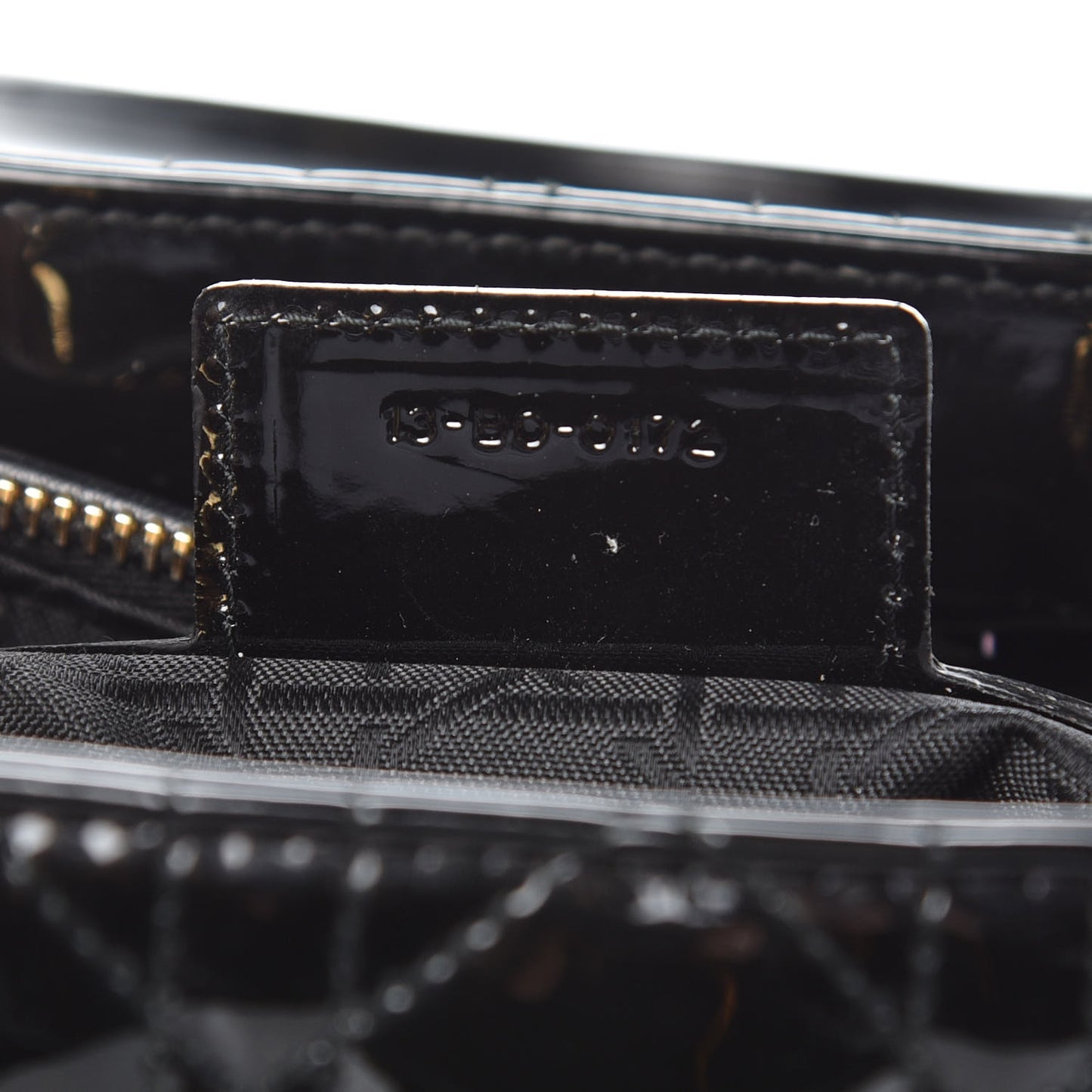 Patent Cannage Large Lady Dior Black