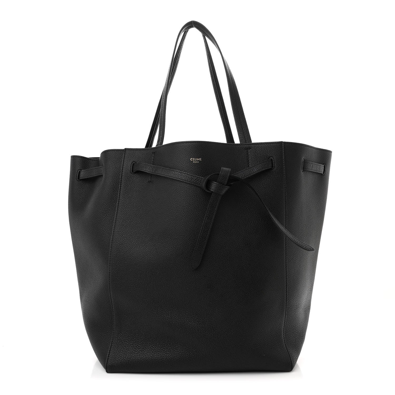 Celine Soft Grained Calfskin Medium Belt Cabas Phantom Black 1 of 10