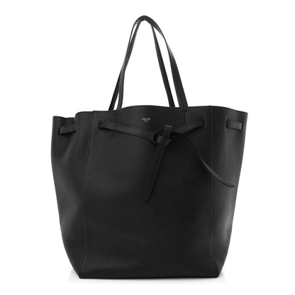 Celine Soft Grained Calfskin Medium Belt Cabas Phantom Black 1 of 10