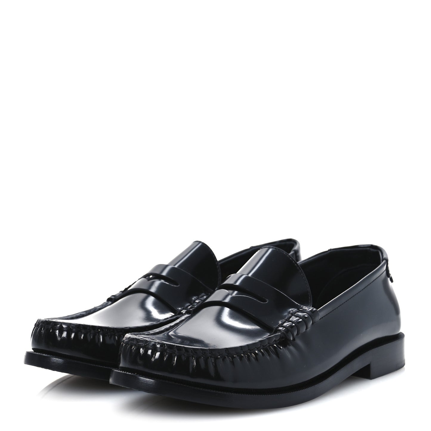 Calfskin Penny Loafers 38 Black