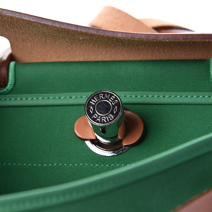 Hermes Vache Hunter Toile Herbag Zip 31 PM Cactus Natural 8 of 18