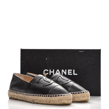 Chanel Lambskin CC Espadrilles 39 Black 10 of 10