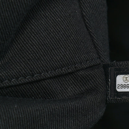 Chanel Canvas Pearl Medium Deauville Tote Black 7 of 11