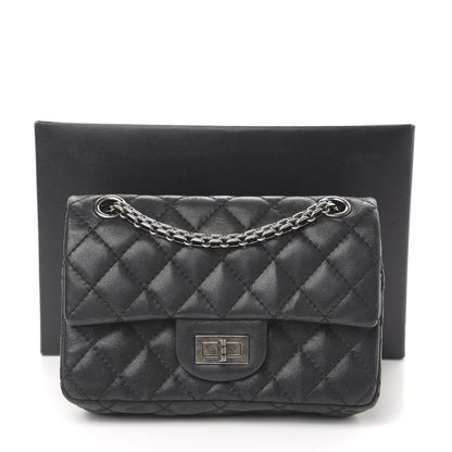 Chanel Iridescent Calfskin Quilted 2.55 Reissue 224 Flap Black 11 of 11