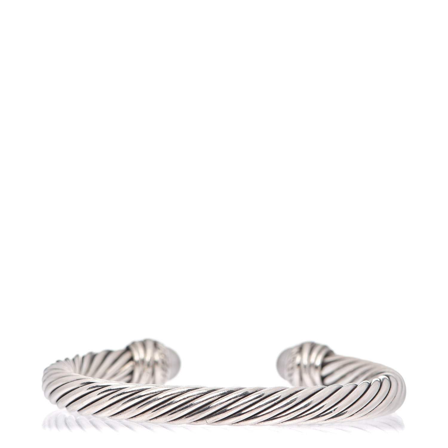 David Yurman Sterling Silver Diamond Pearl 7mm Crossover Bracelet 3 of 5