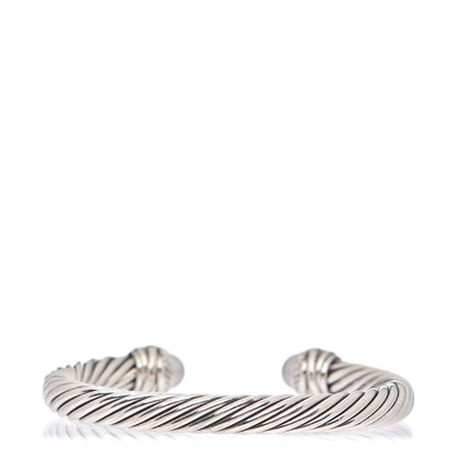 David Yurman Sterling Silver Diamond Pearl 7mm Crossover Bracelet 3 of 5