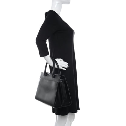 Saint Laurent Shiny Calfskin Medium Uptown Tote Black 2 of 9