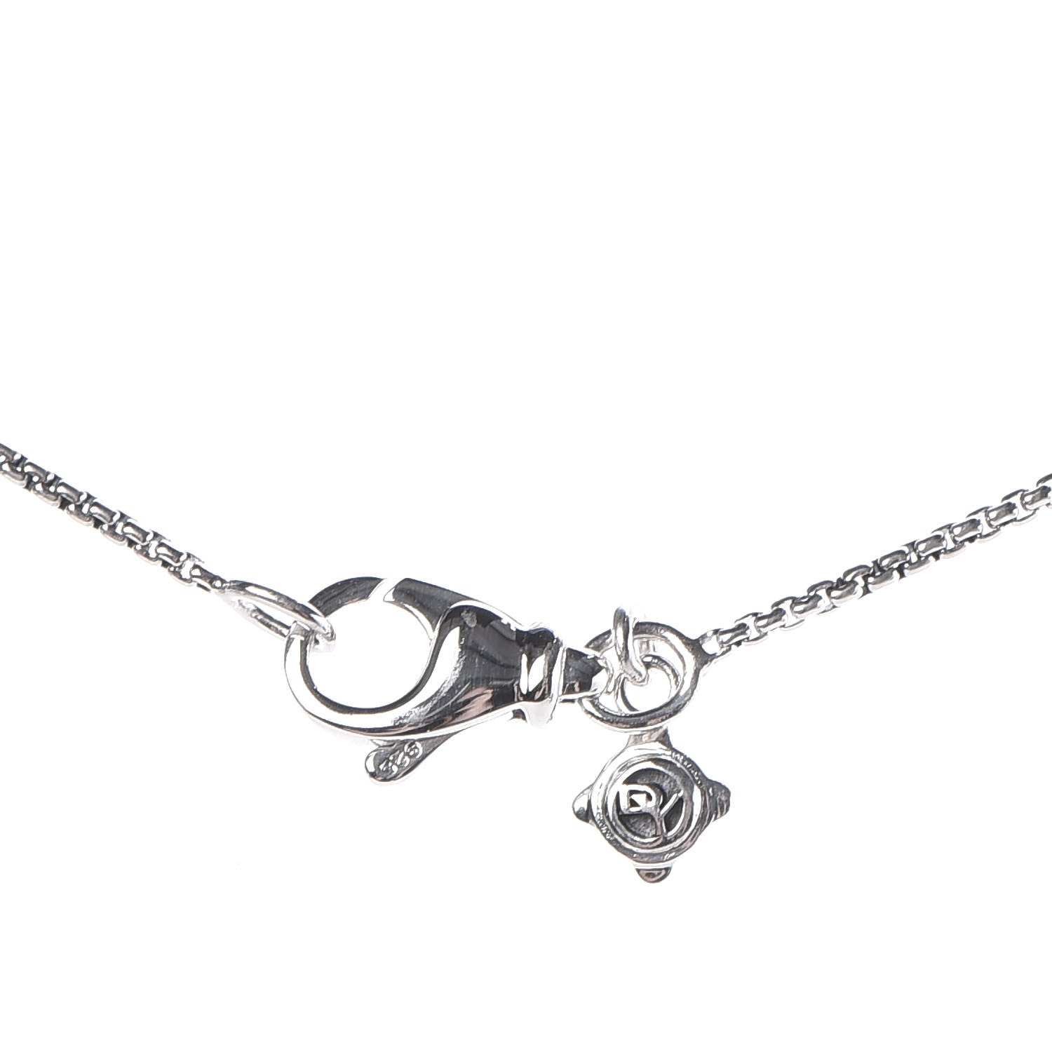 David Yurman Sterling Silver Diamond Petite Pave Heart Necklace 6 of 7