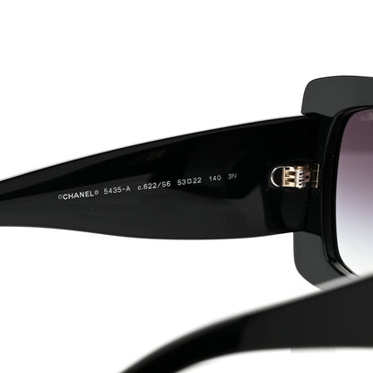 Chanel Acetate Rectangle Sunglasses 5435 Black 5 of 8