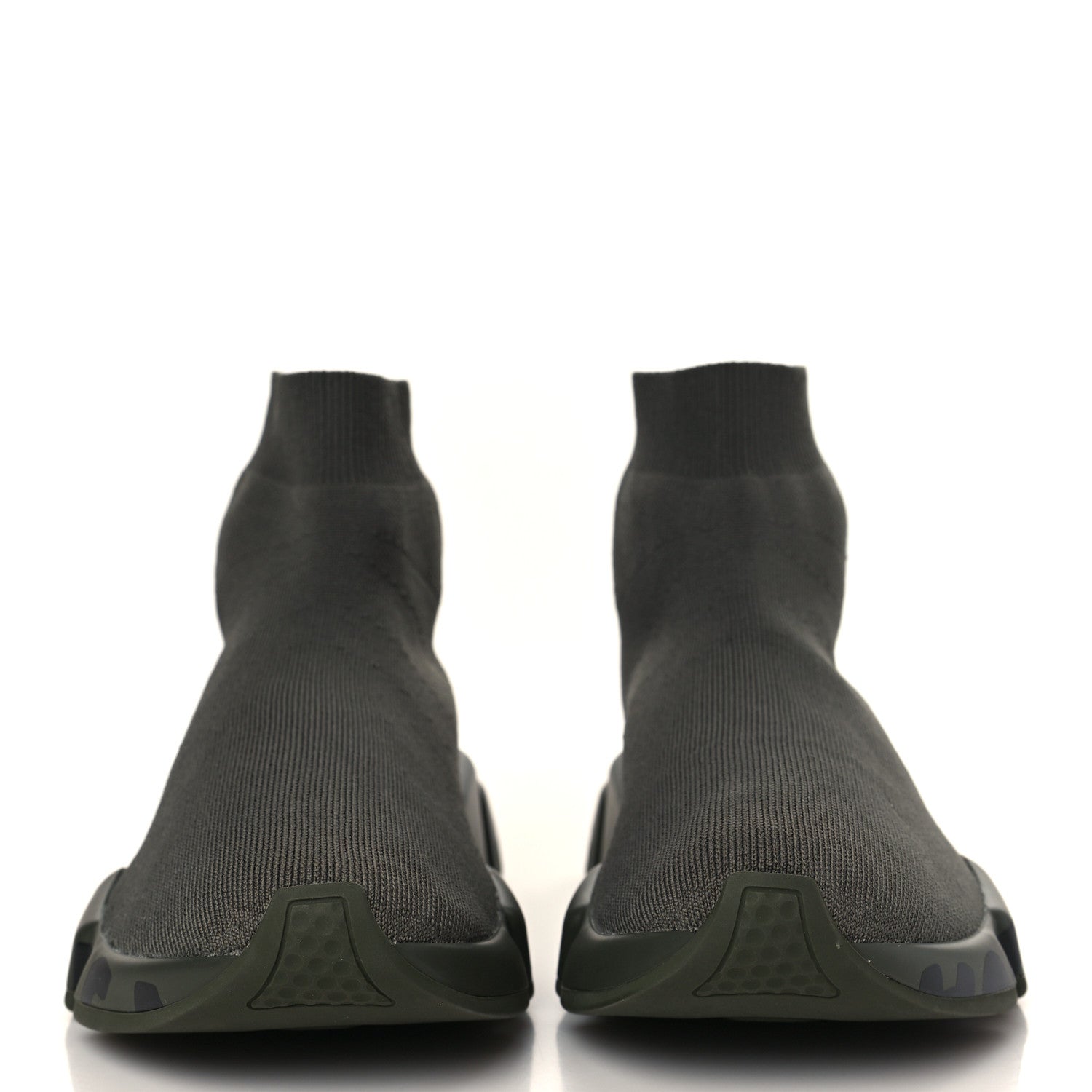 Balenciaga Neoprene Knit Womens Speed Graffiti Sneakers 40 Kaki Black 2 of 8