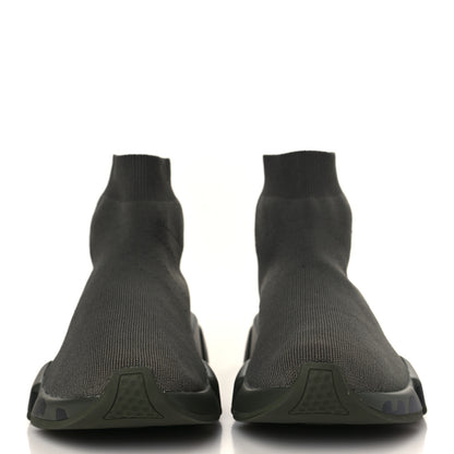 Balenciaga Neoprene Knit Womens Speed Graffiti Sneakers 40 Kaki Black 2 of 8