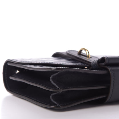 Chloe Calfskin Crocodile Embossed Aby Chain Shoulder Bag Full Blue 6 of 9