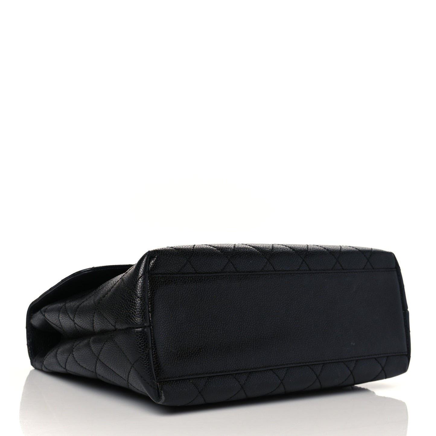 Caviar Quilted Jumbo Kelly Flap Black