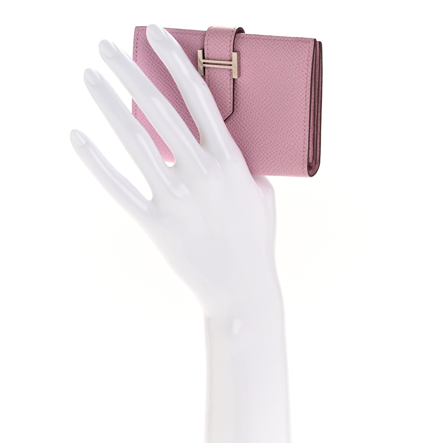 Hermes Epsom Bearn Card Holder Wallet Mauve Sylvestre 2 of 9
