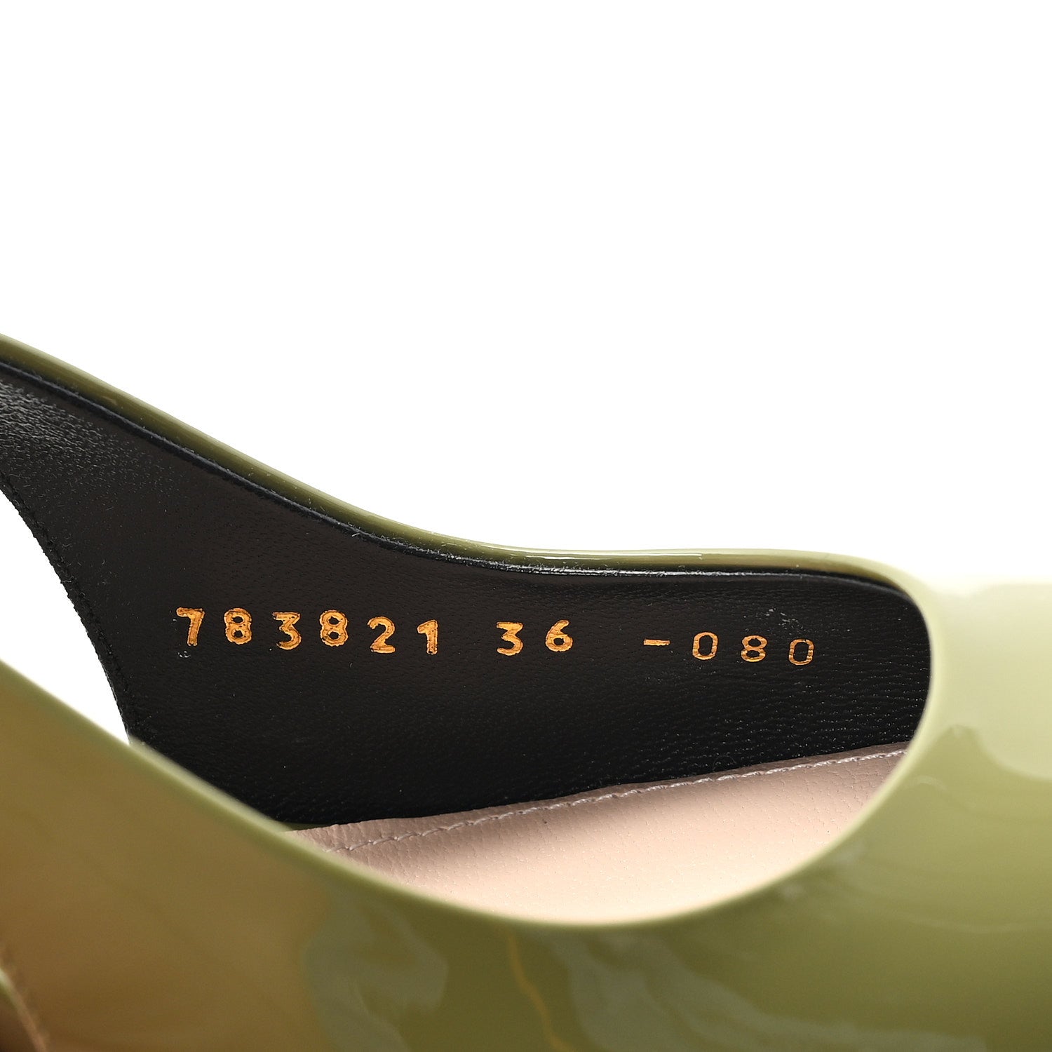 Gucci Vernice Crystal Nappa Charlotte Signoria 105 Slingback Pumps 36 Herbs Light Green 9 of 10