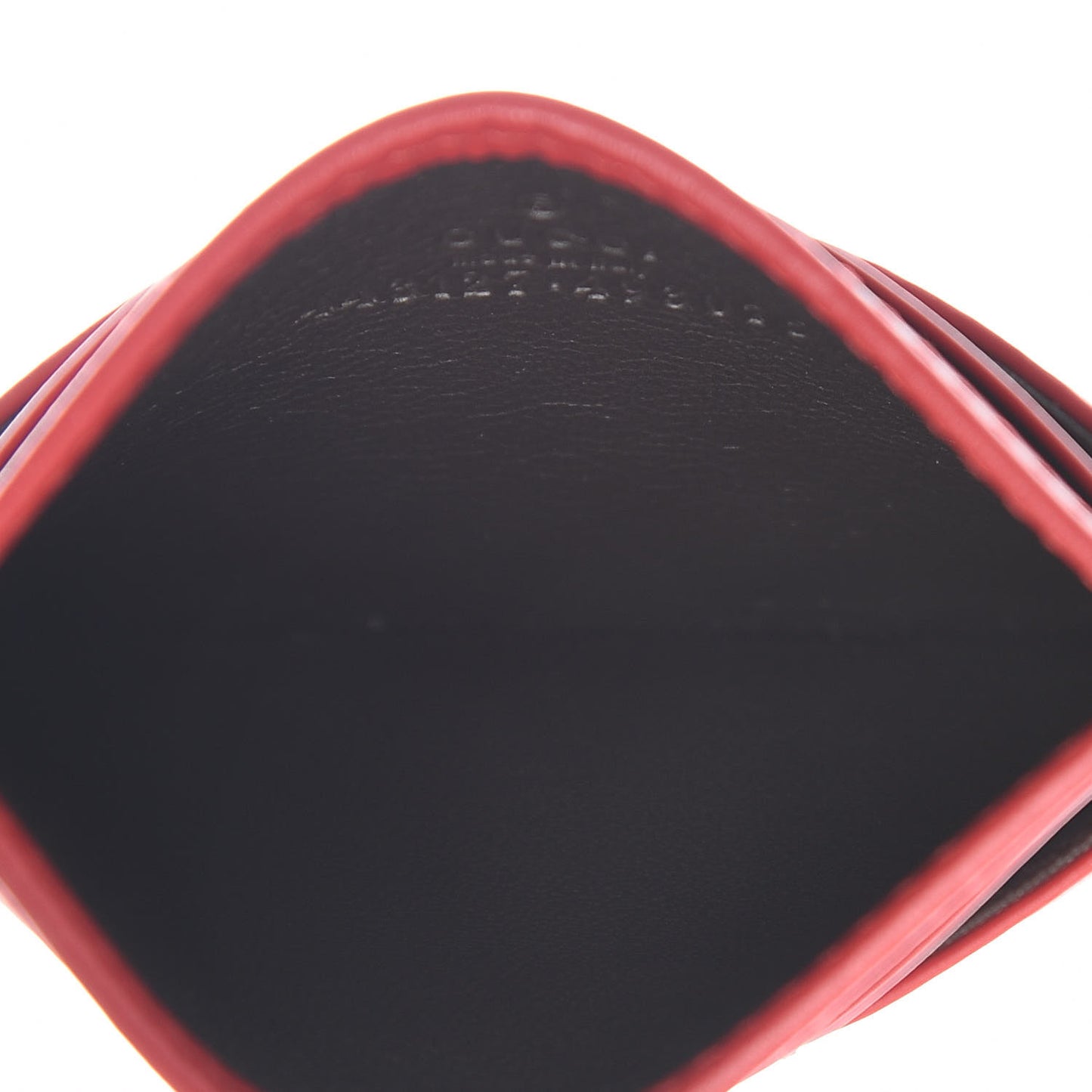 Calfskin Matelasse GG Marmont Card Holder Hibiscus Red