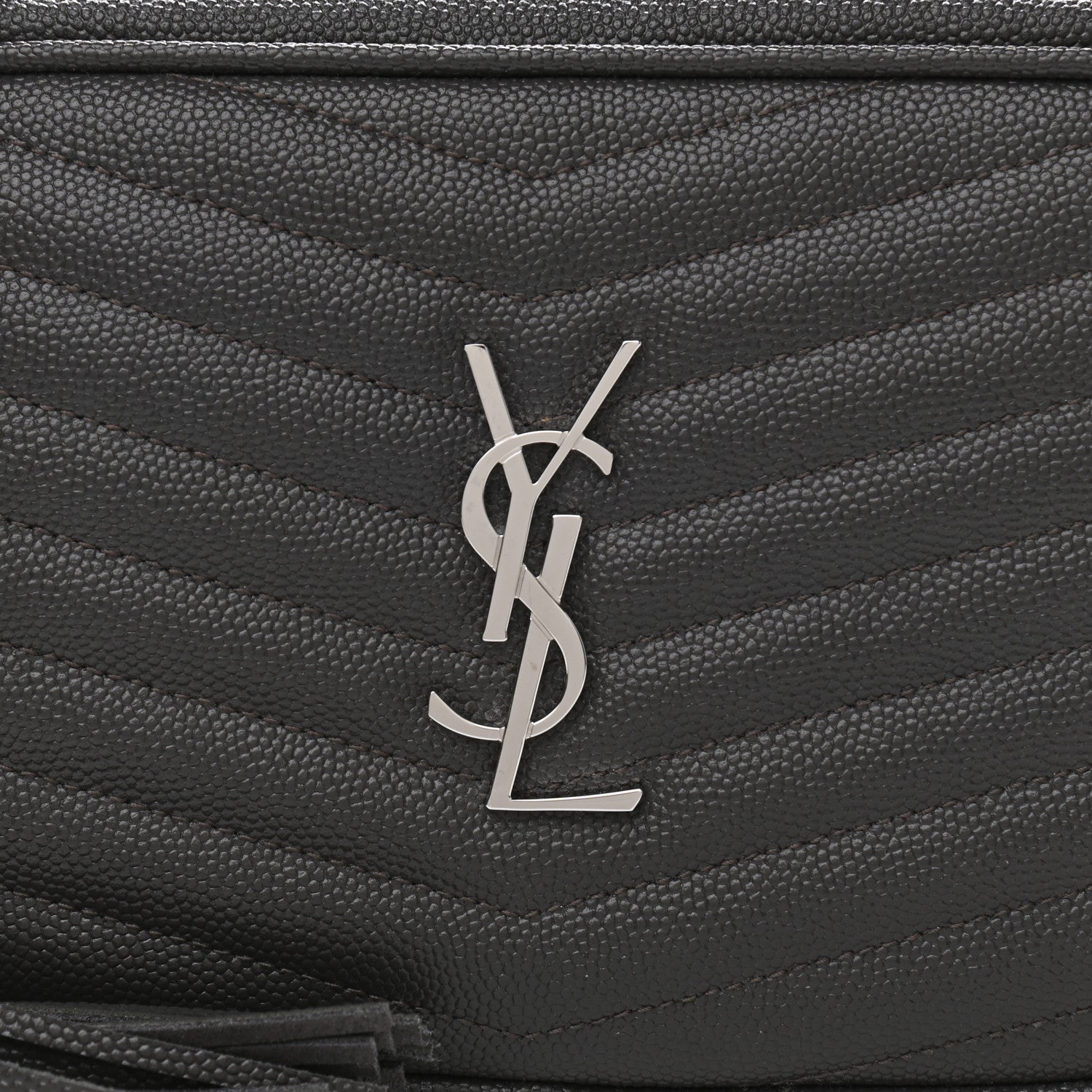 Saint Laurent Grain De Poudre Matelasse Monogram Mini Lou Camera Bag Asphalt 10 of 11