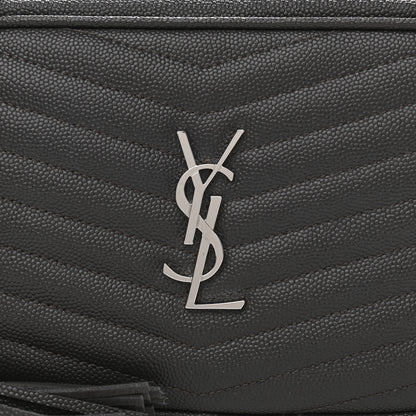Saint Laurent Grain De Poudre Matelasse Monogram Mini Lou Camera Bag Asphalt 10 of 11