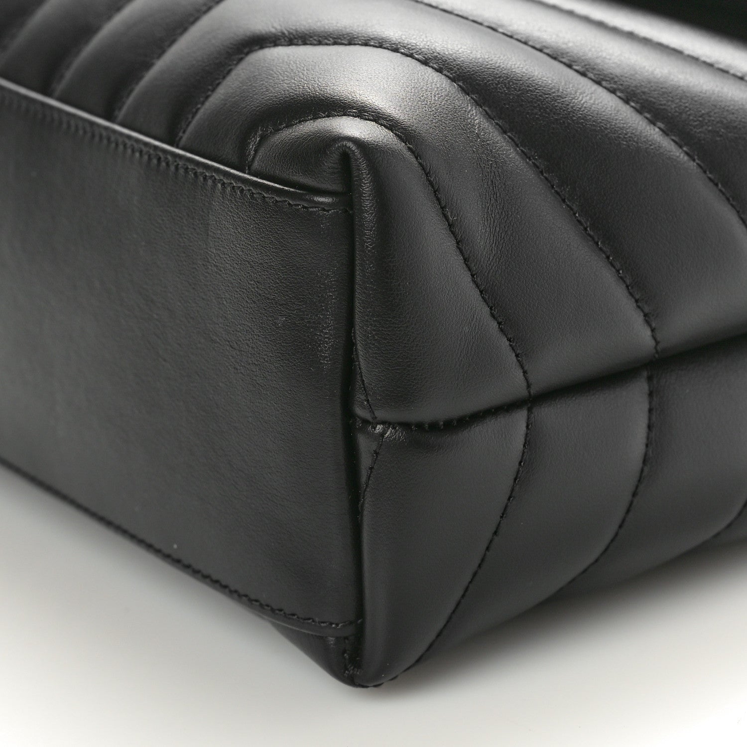 Saint Laurent Calfskin Y Quilted Monogram Small Loulou Chain Satchel Black 10 of 10