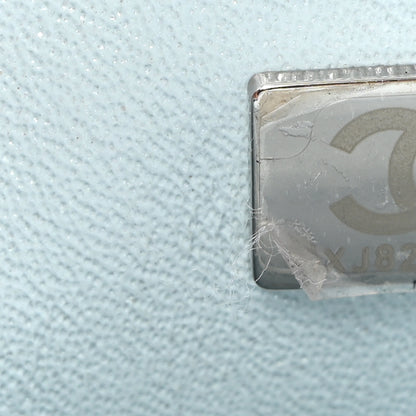 Chanel Perforated Lambskin Quilted Mini Rectangular Flap Light Blue Light Purple White 7 of 11