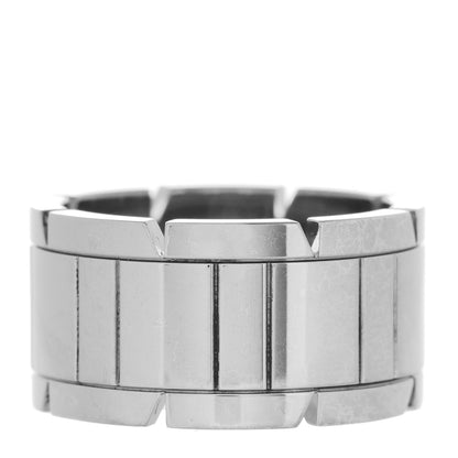 Cartier 18K White Gold 11mm Tank Francaise Ring 55 7.25 3 of 4