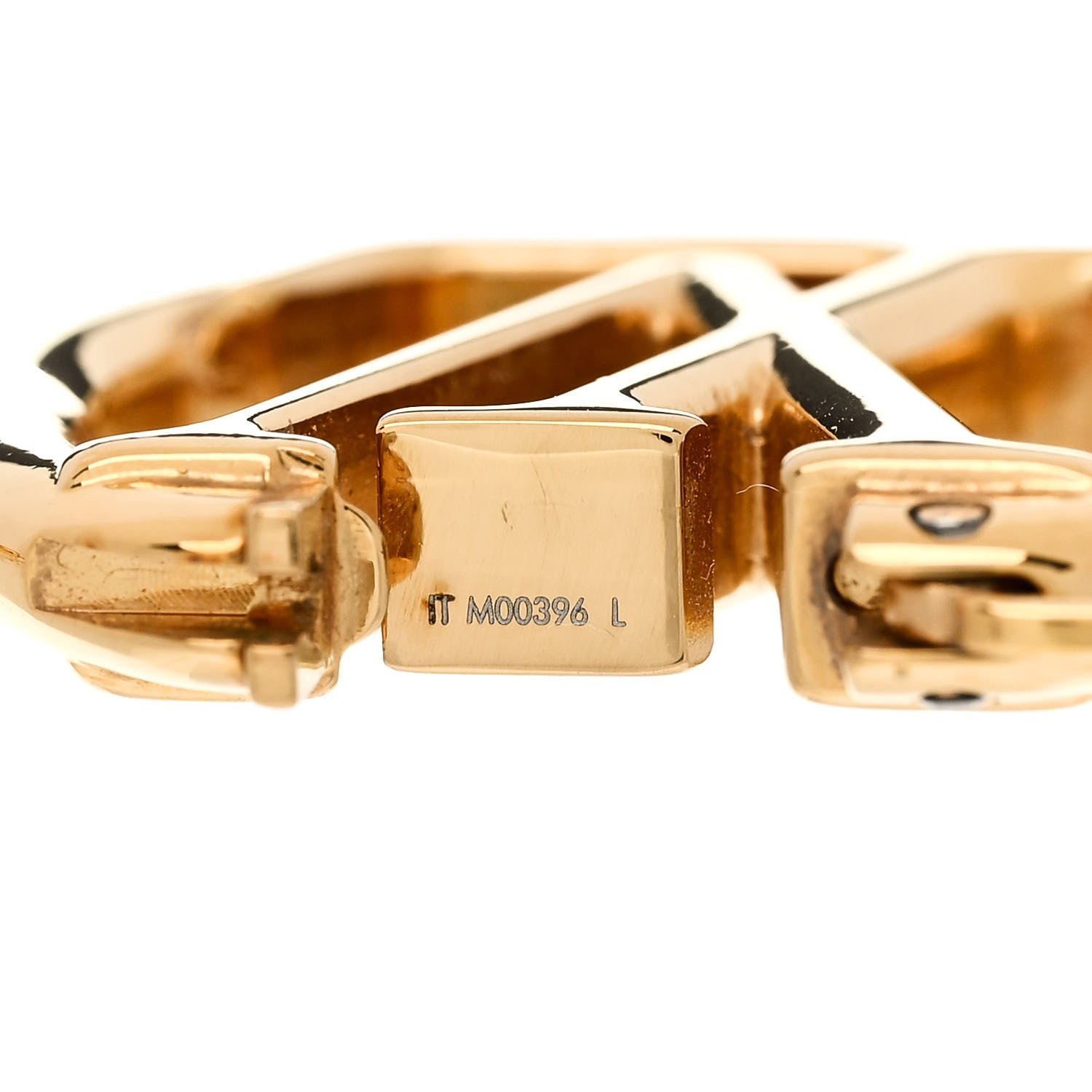 Louis Vuitton Metal Small Louise Hoop Earrings Gold 5 of 6