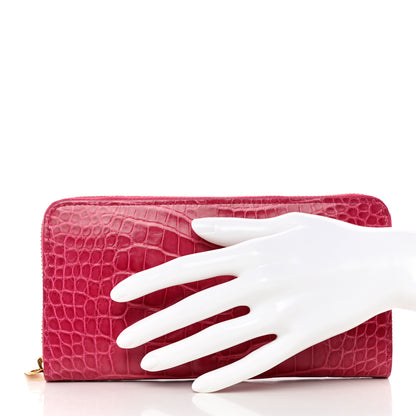 Louis Vuitton Crocodile Zippy Wallet Fuchsia 2 of 16