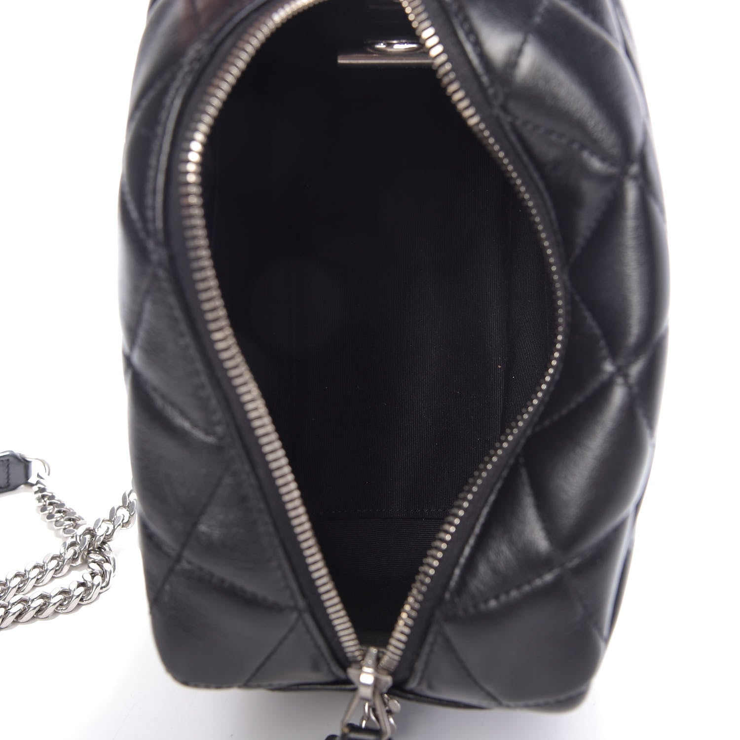 Saint Laurent Calfskin Y Quilted Monogram Small Loulou Bowling Bag Black 5 of 10