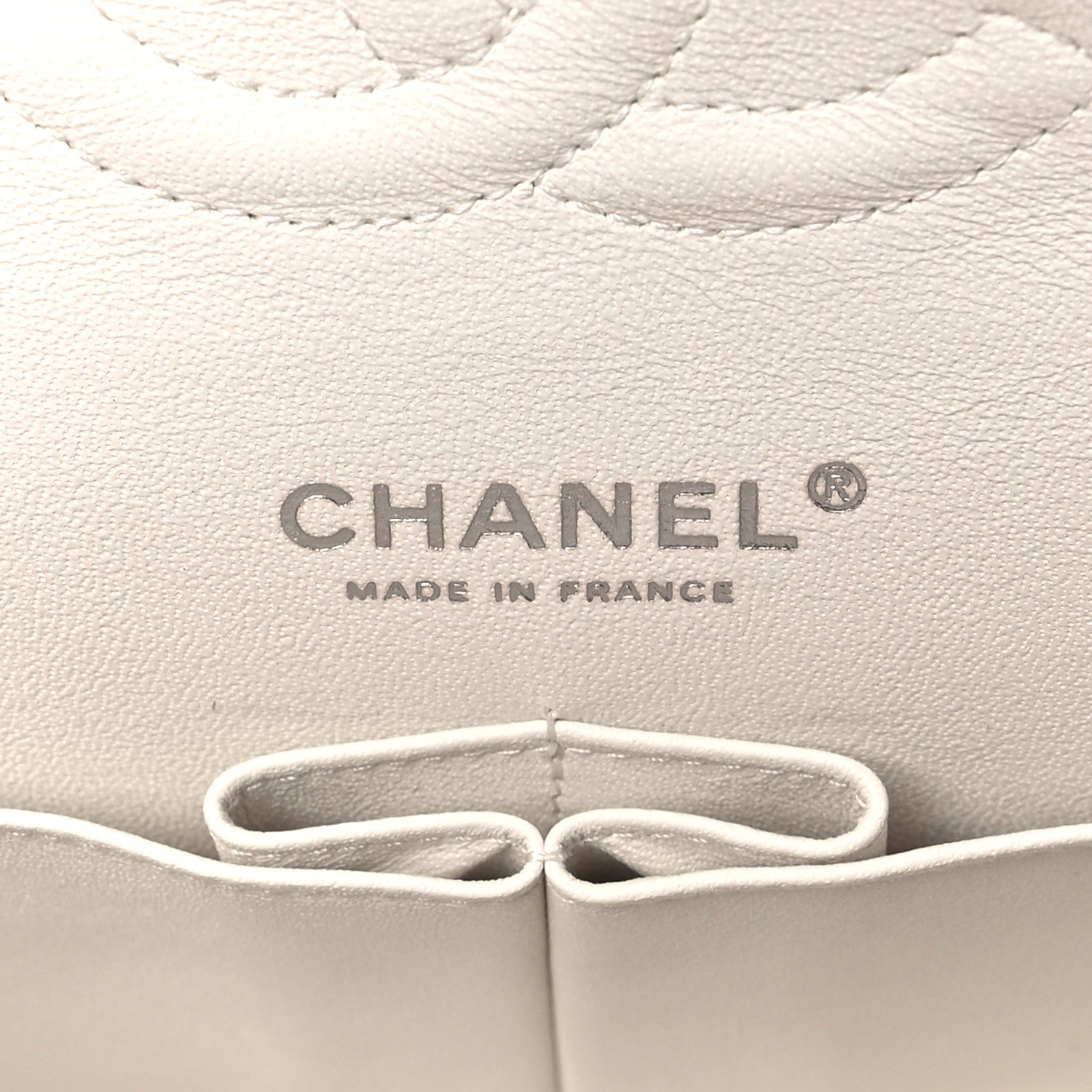 Chanel Crumpled Calfskin Quilted Medium Double Flap White 6 of 10