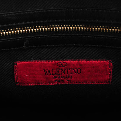 Valentino Garavani Vitello Rockstud Dome Shopper Black 6 of 8