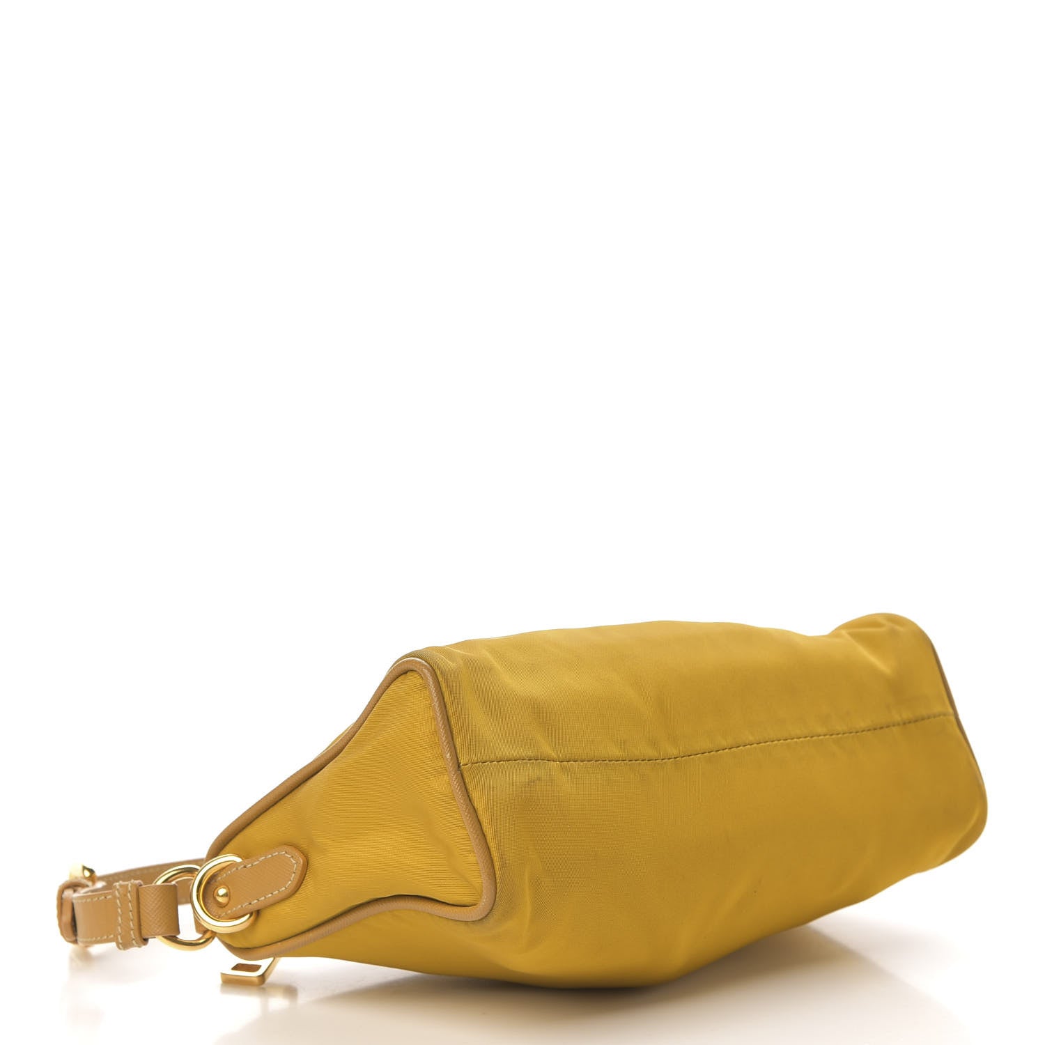 Prada Tessuto Nylon Calfskin Shoulder Bag Senape 4 of 9
