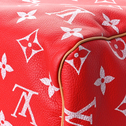 Louis Vuitton Calfskin Monogram Speedy P9 Bandouliere 50 Red 14 of 15