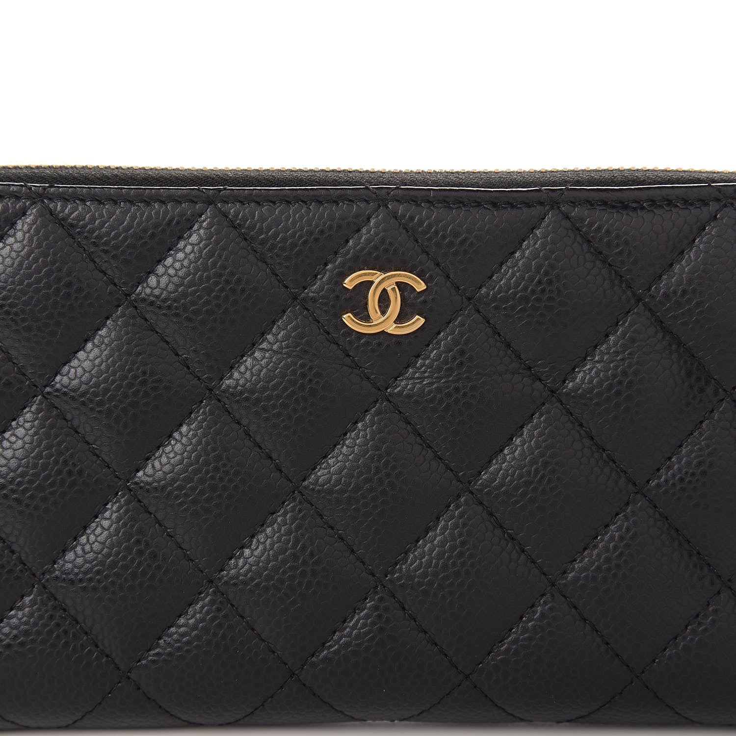 Chanel Caviar Quilted Large Gusset Zip Around Wallet Black 12 of 12