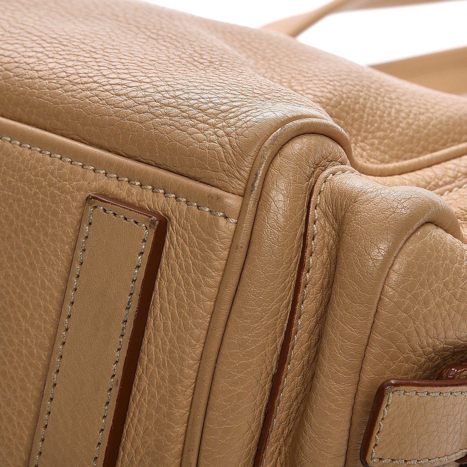 Prada Vitello Daino Buckle Shoulder Bag Sabbia 9 of 10