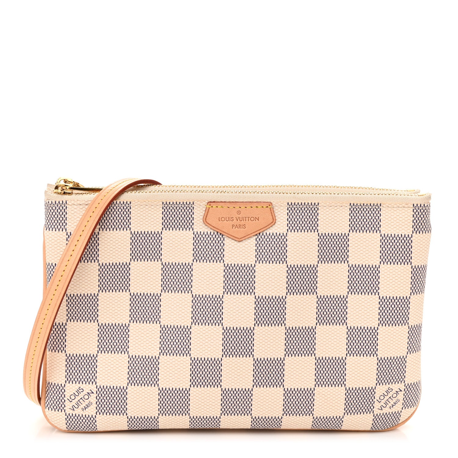 Louis Vuitton Damier Azur Double Zip Pochette 1 of 12