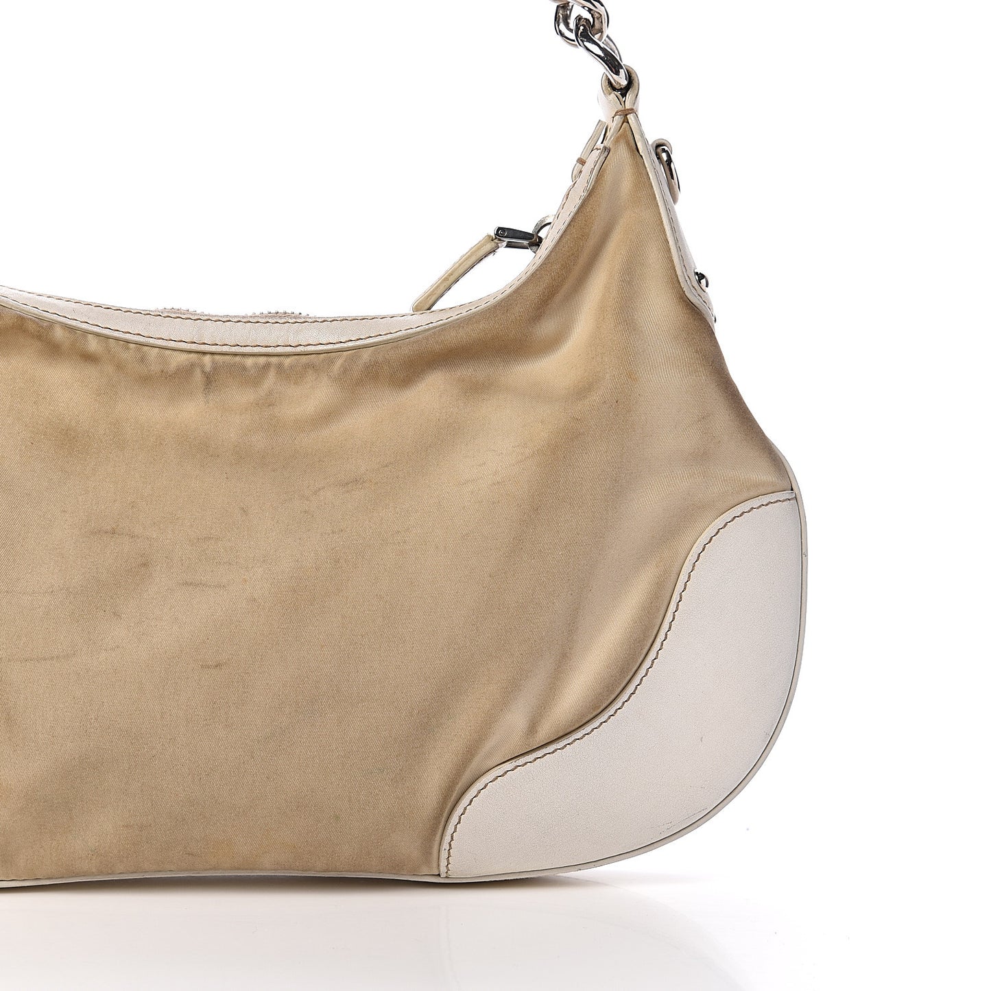 Canvas Calfskin Chain Hobo Cera