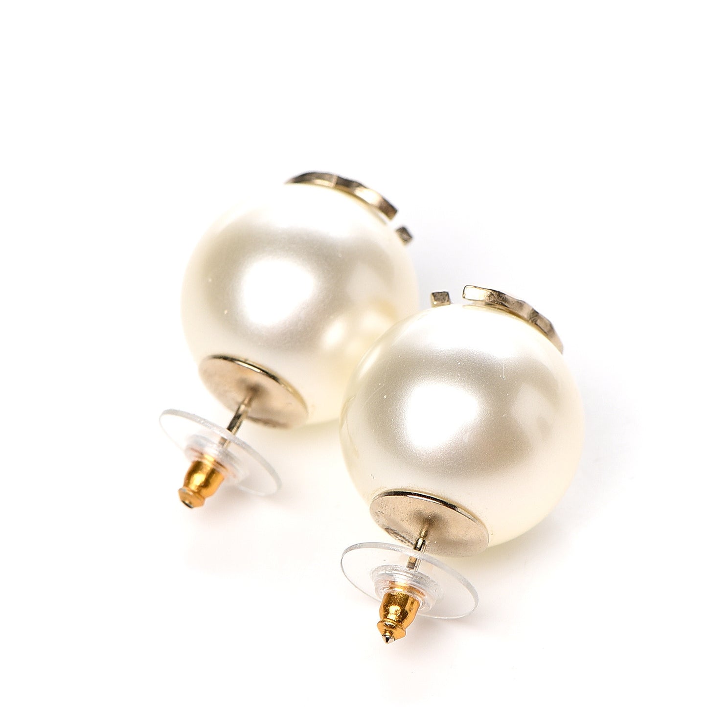 Pearl CC Large Earrings Gold