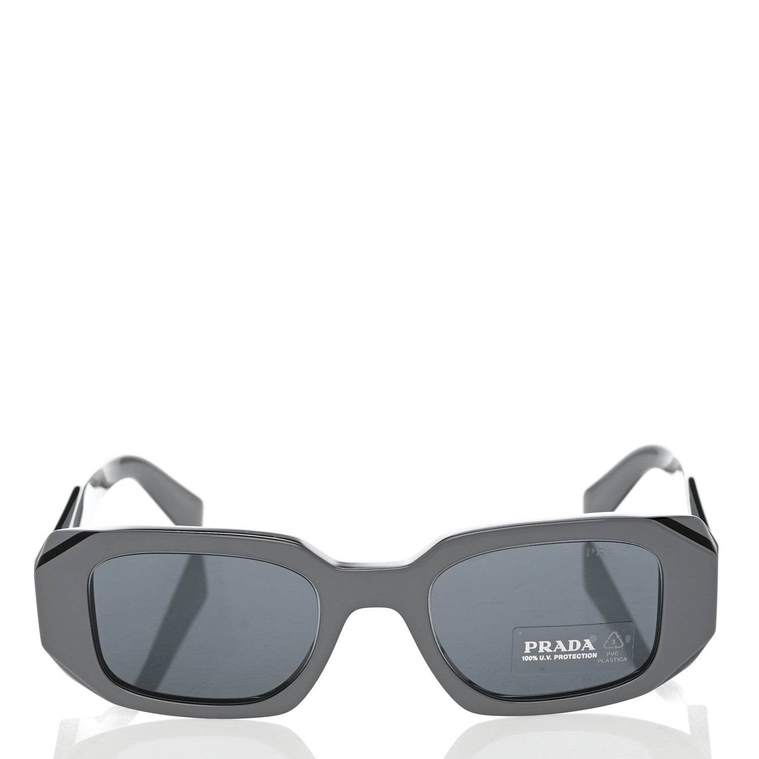 Prada Acetate Symbole Sunglasses SPR 17W Dark Grey 2 of 8