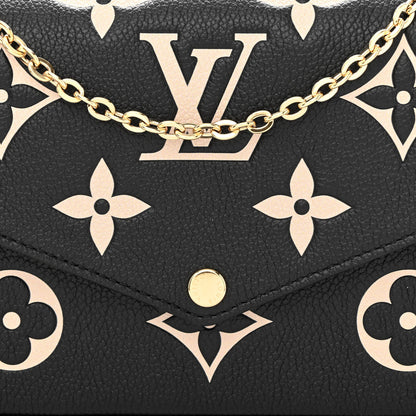 Louis Vuitton Empreinte Monogram Giant Felicie Pochette Black Beige 10 of 14