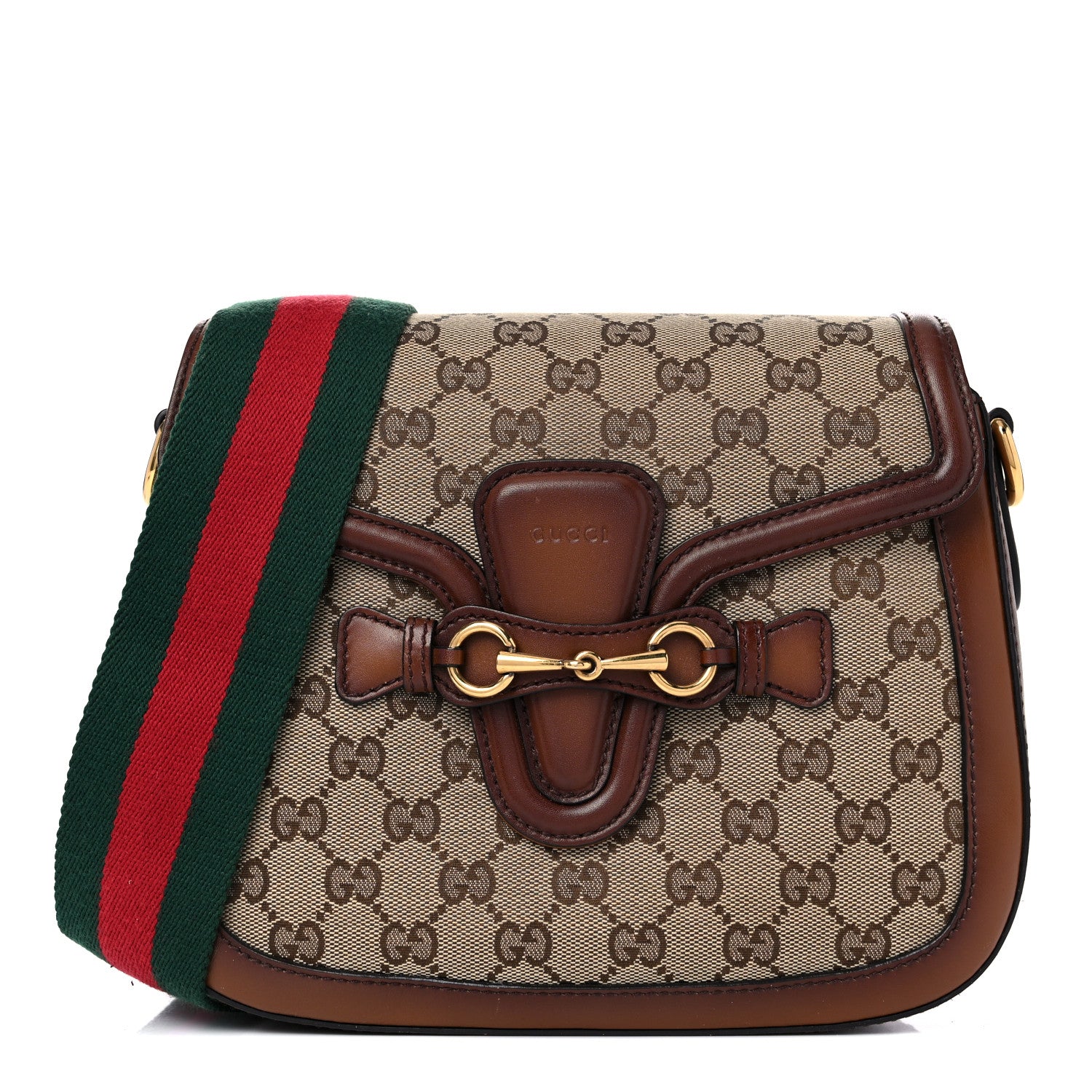 Gucci Monogram Medium Lady Web Shoulder Bag Beige Cuir 1 of 23