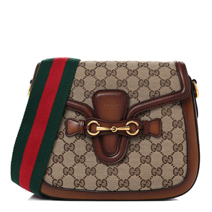 Gucci Monogram Medium Lady Web Shoulder Bag Beige Cuir 1 of 23