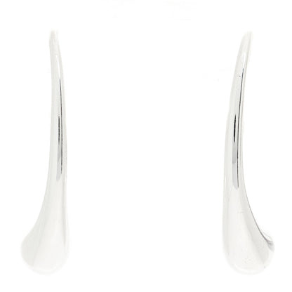 Tiffany Sterling Silver Elsa Peretti Teardrop Hoop Earrings 1 of 4