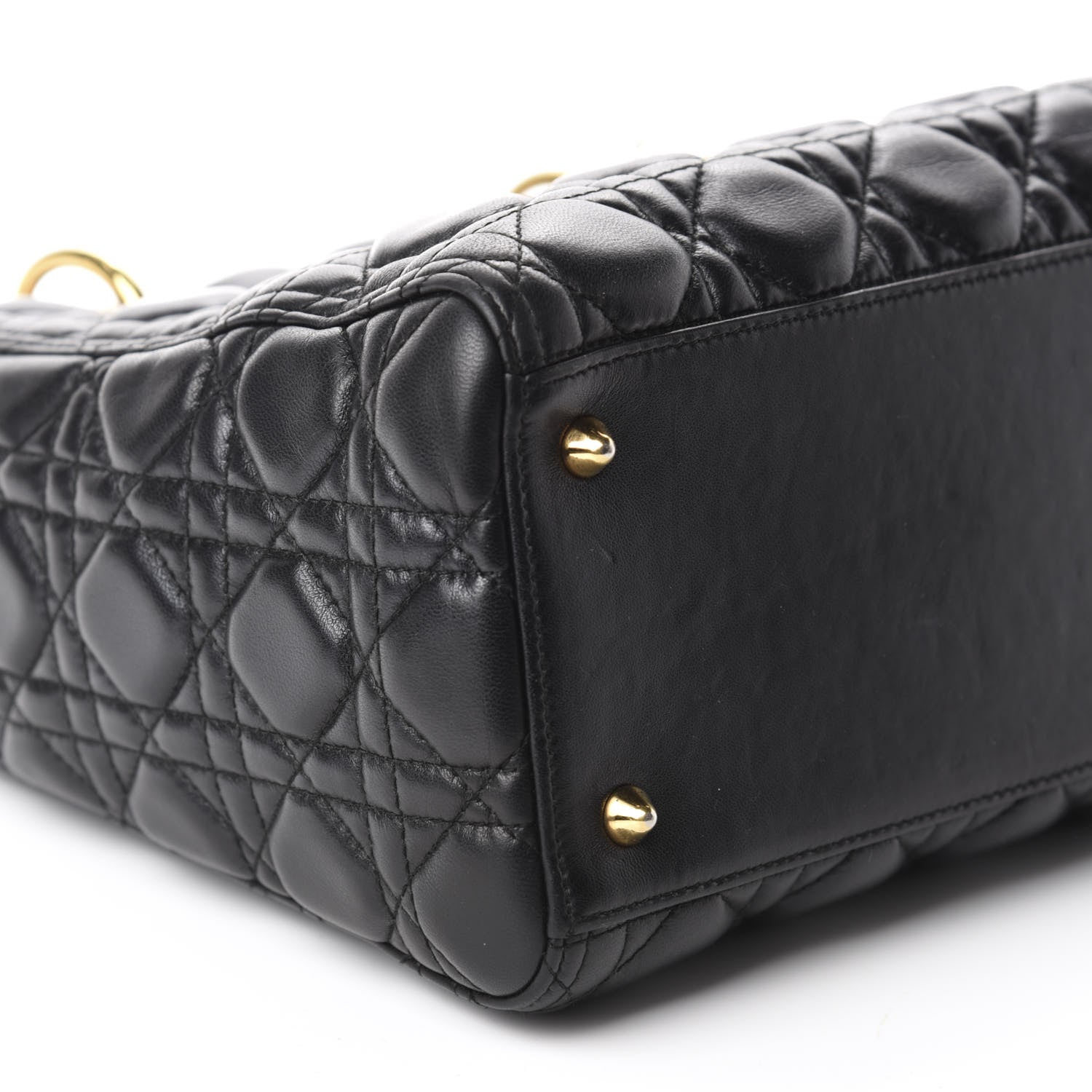 Christian Dior Lambskin Cannage Medium Lady Dior Black 6 of 12