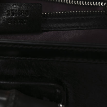 Gucci Pony Hair New Bamboo Medium Top Handle Bag Black 7 of 11