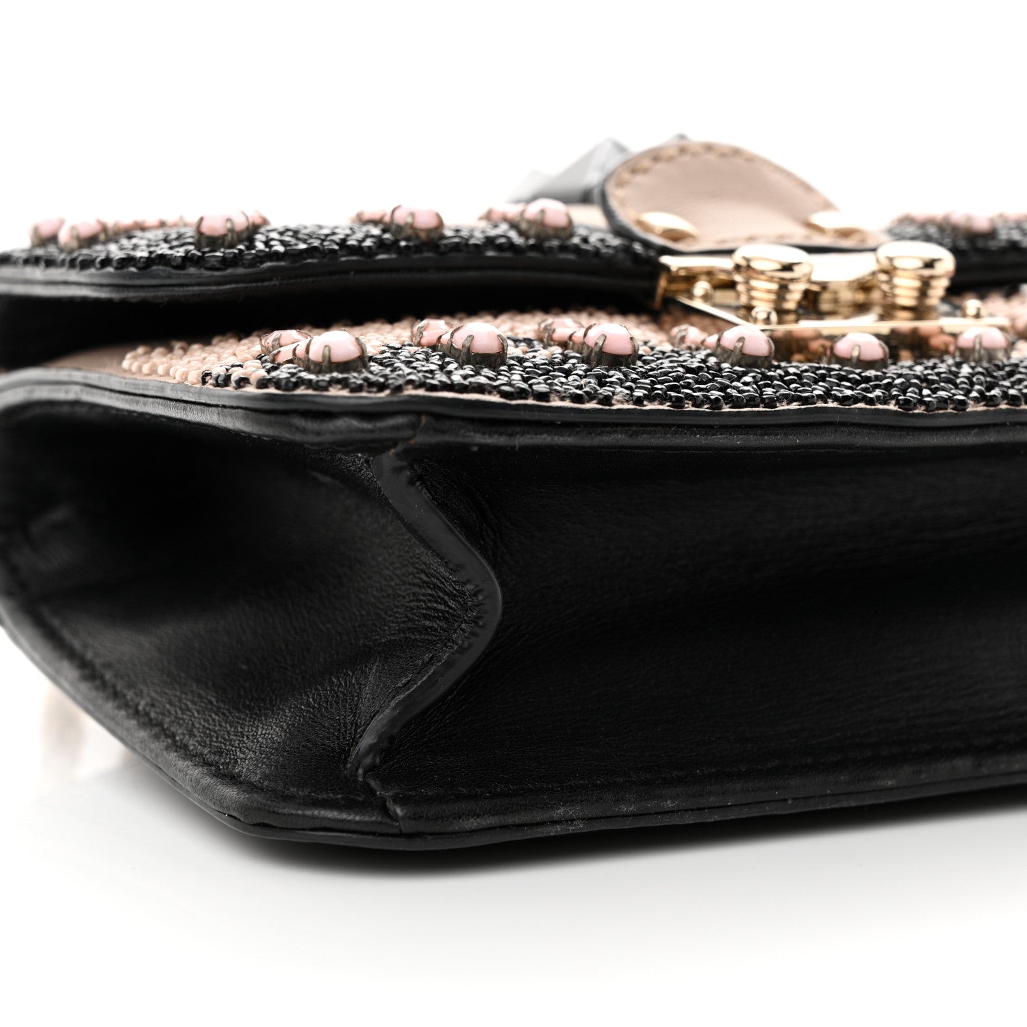 Valentino Garavani Vitello Crystal Embellished Mini Glam Lock Rockstud Flap Multicolor 8 of 10