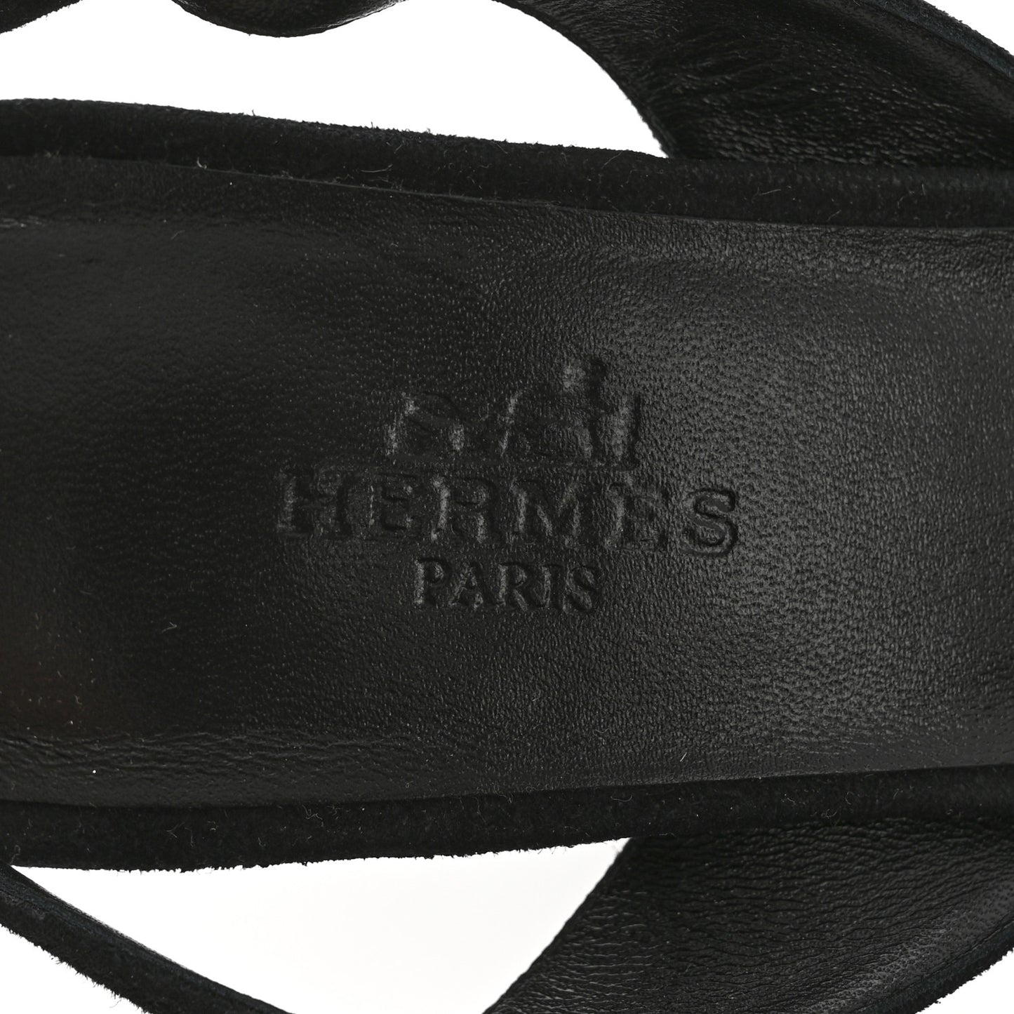 Suede Goatskin Crystal Heden 80 Sandals 36 Black