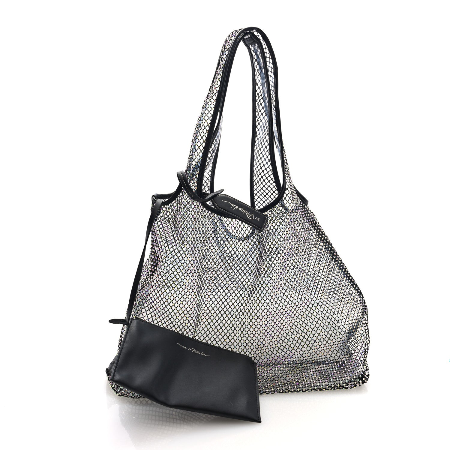 3.1 Phillip Lim PVC Crystal Mesh Market Tote Black 2 of 10